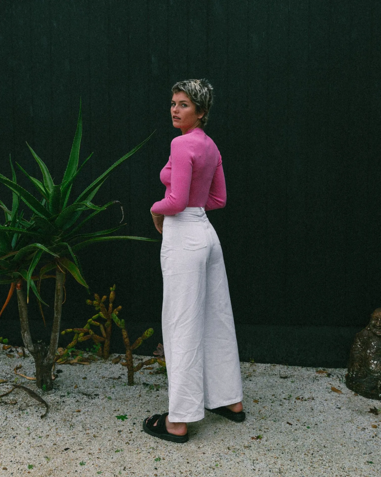 Pantalon Ancho De Talle Alto Hansen>Rusty Cheap