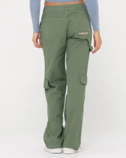 Pantalon Cargo Recto De Talle Bajo Cade>Rusty Discount