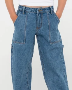 Pantalon Carpintero Billie Low Denim Ninas><noscript><img width=