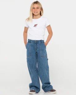Pantalon Carpintero Billie Low Denim Ninas><noscript><img width=