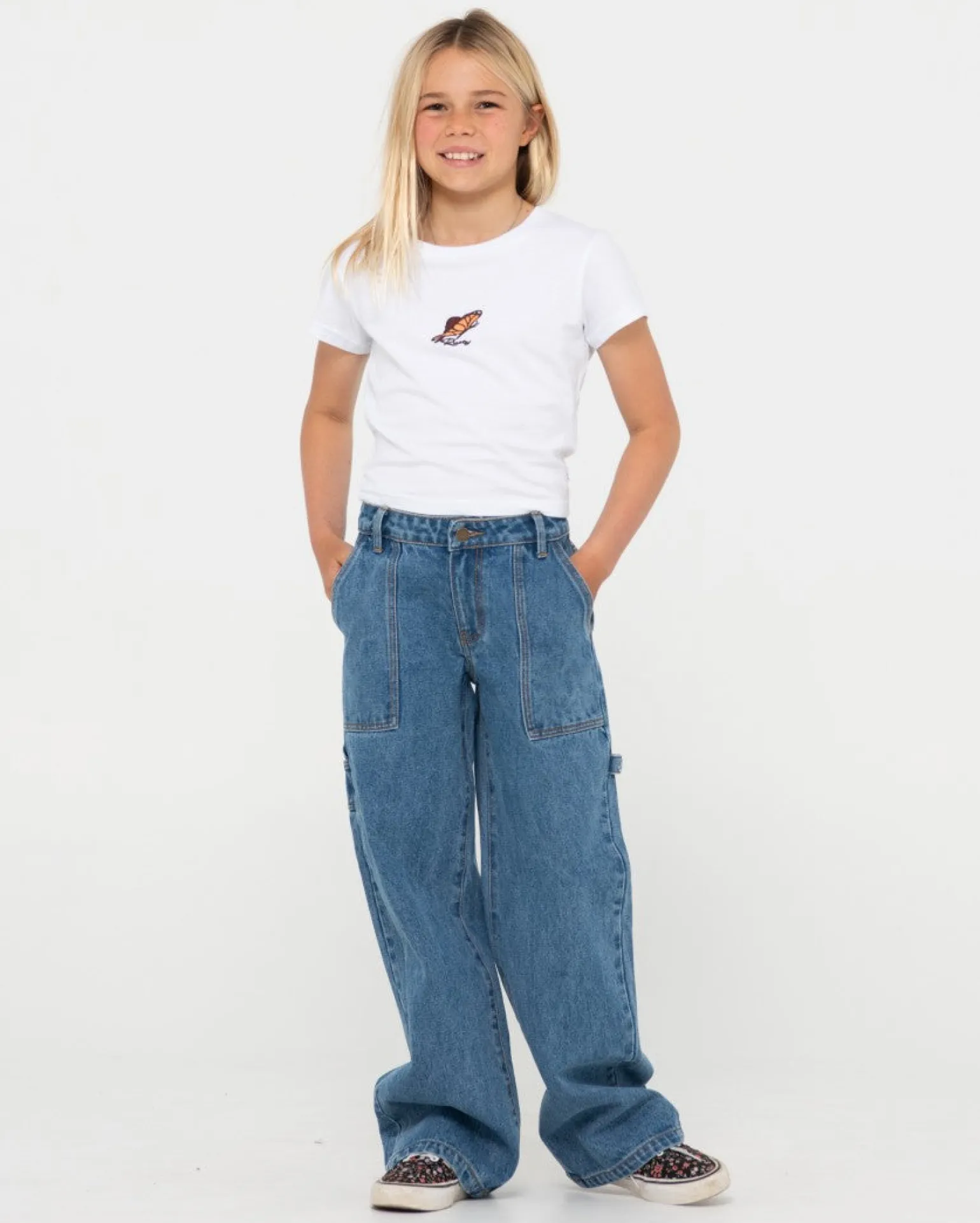 Pantalon Carpintero Billie Low Denim Ninas>Rusty Cheap