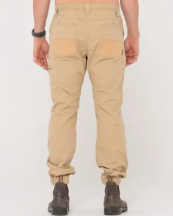 Pantalon Con Punos Elasticos Y Levantamiento Pesado><noscript><img width=