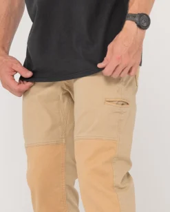 Pantalon Con Punos Elasticos Y Levantamiento Pesado><noscript><img width=