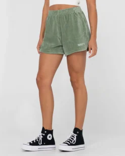 Pantalon Corto Bronte De Pana De Talle Alto><noscript><img width=
