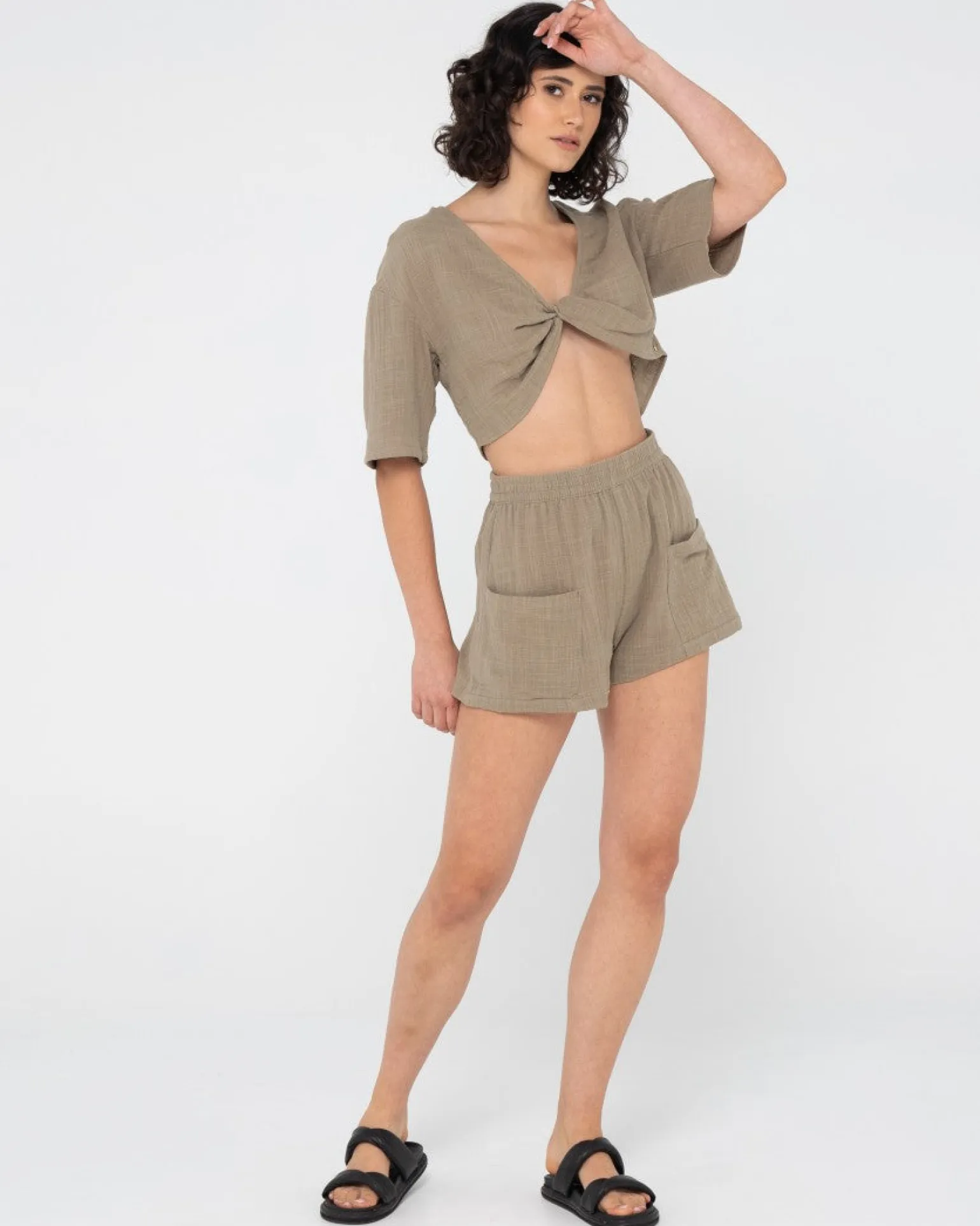 Pantalon Corto Con Cintura Elástica En Algun Lugar>Rusty Flash Sale
