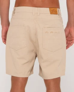 Pantalon Corto De 5 Bolsillos Con Lavado Vintage The Bruce><noscript><img width=