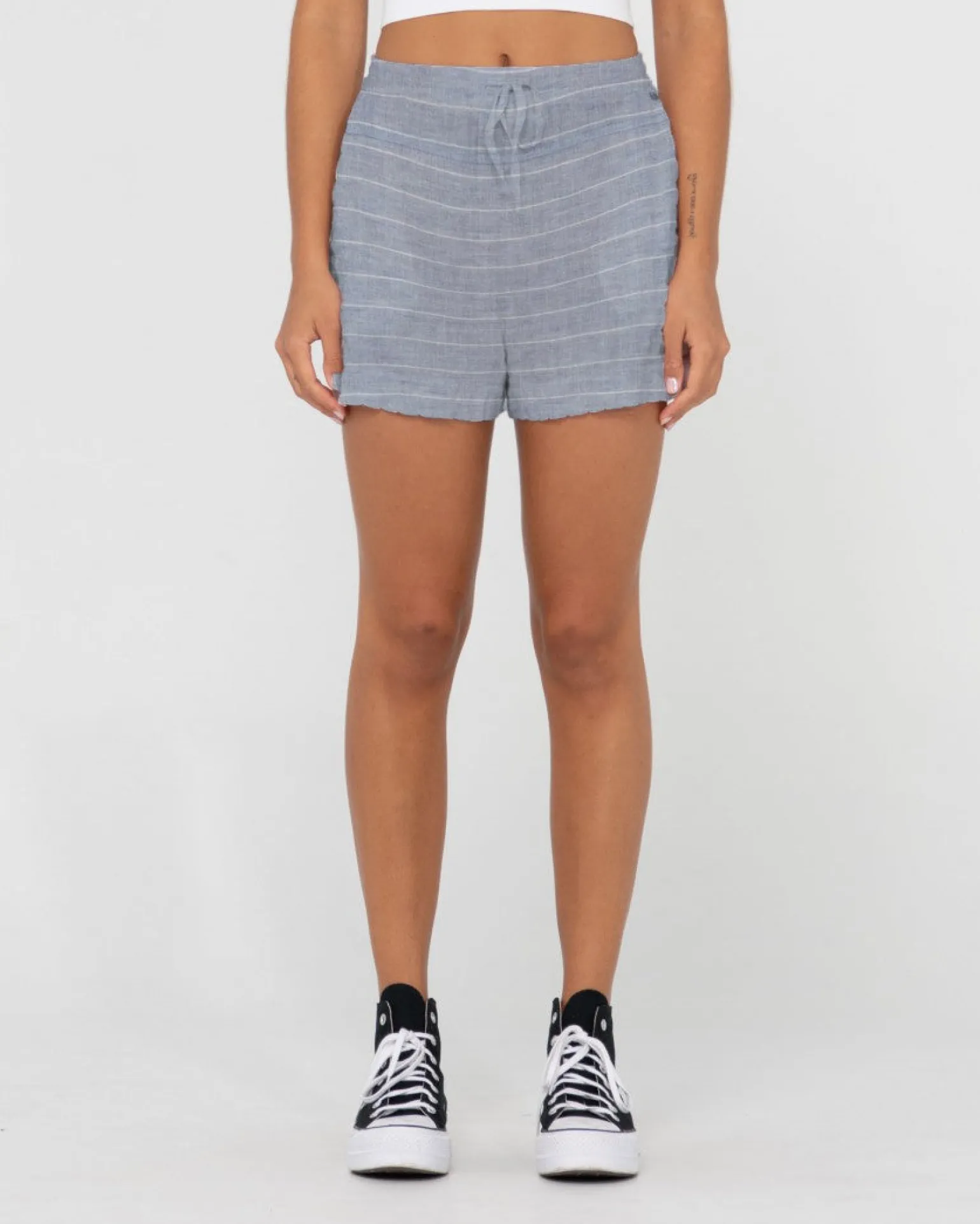 Pantalon Corto De Corte Relajado A Rayas Siena>Rusty Cheap
