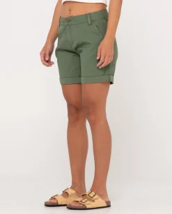 Pantalon Corto De Lona De Talle Bajo Cadet><noscript><img width=