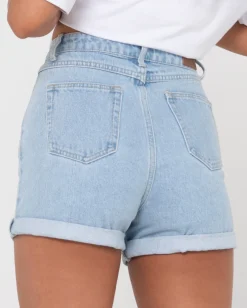 Pantalon Corto De Mezclilla De Talle Alto Chipre><noscript><img width=