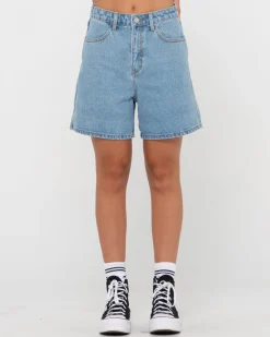 Pantalon Corto De Mezclilla De Talle Alto Chipre>Rusty Flash Sale