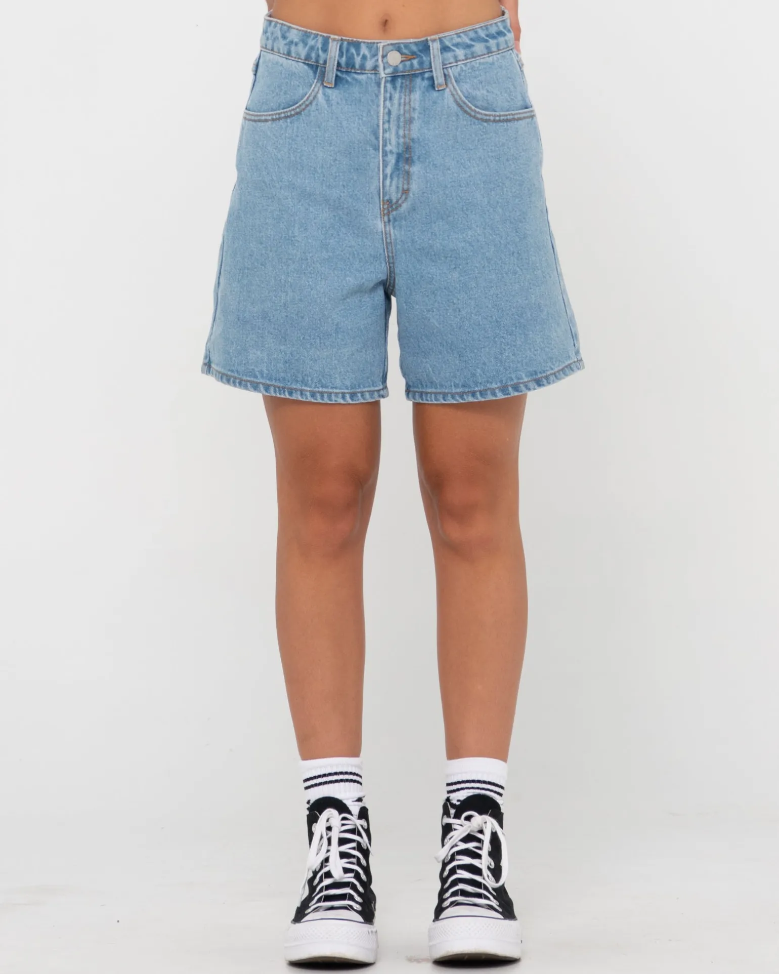 Pantalon Corto De Mezclilla De Talle Alto Chipre>Rusty Flash Sale