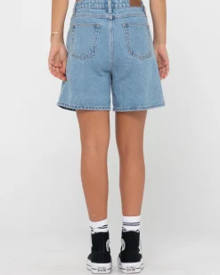 Pantalon Corto De Mezclilla De Talle Alto Chipre><noscript><img width=