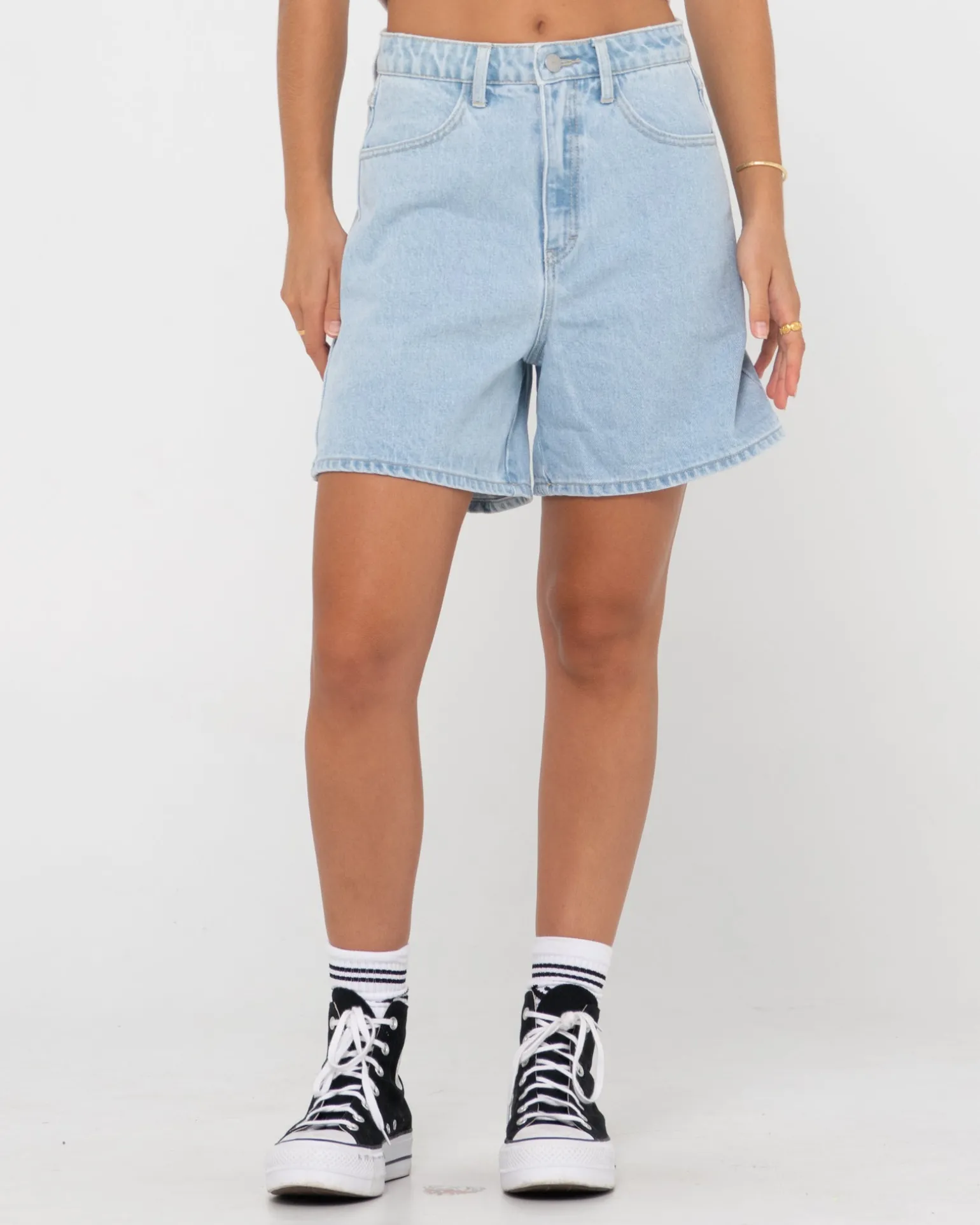 Pantalon Corto De Mezclilla De Talle Alto Chipre>Rusty Hot