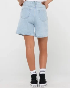 Pantalon Corto De Mezclilla De Talle Alto Chipre>Rusty Hot