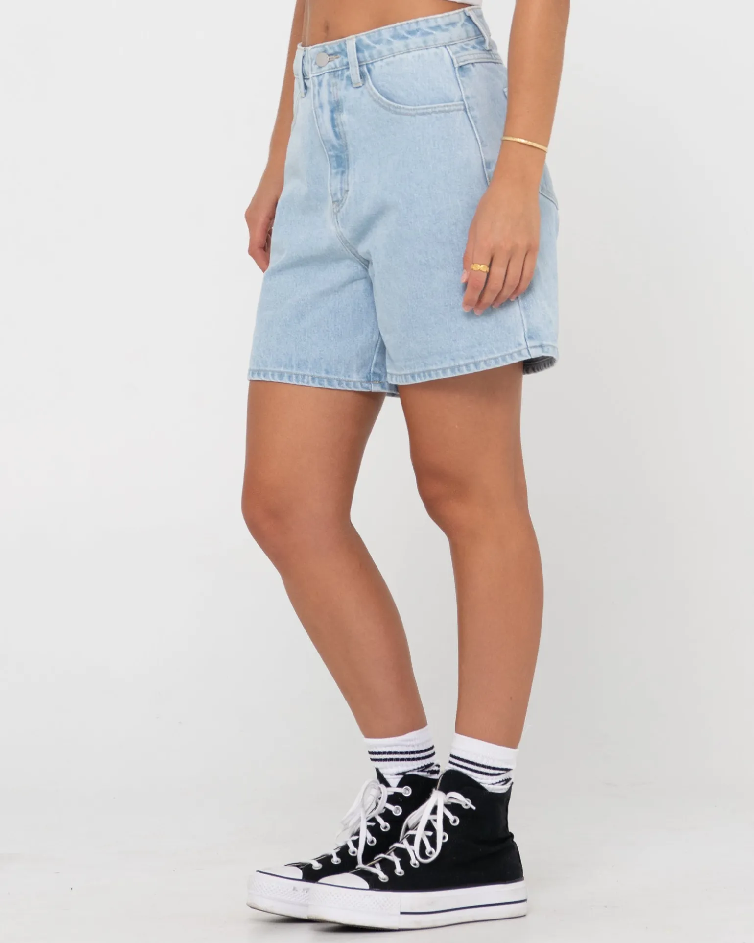 Pantalon Corto De Mezclilla De Talle Alto Chipre>Rusty New