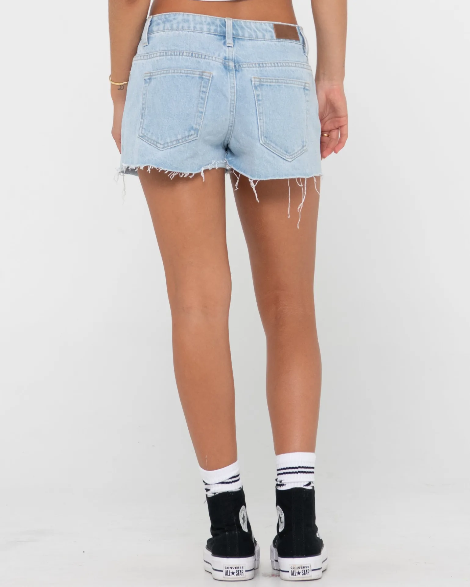 Pantalon Corto De Mezclilla Deshilachado De Talle Bajo Malta>Rusty Best