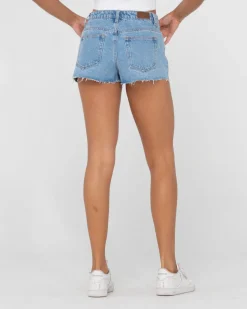 Pantalon Corto De Mezclilla Deshilachado De Talle Bajo Malta>Rusty Sale