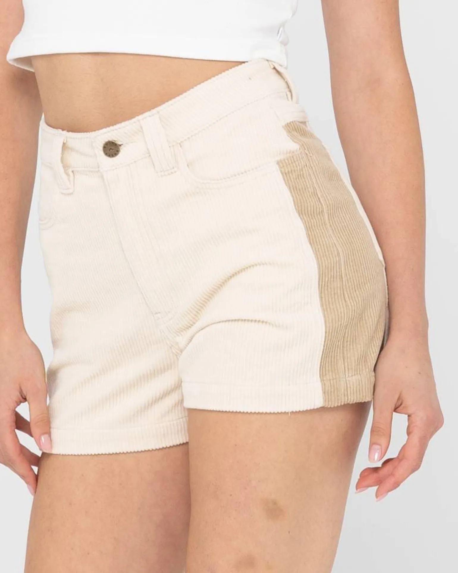 Pantalon Corto De Pana De Talle Alto Olivia>Rusty Outlet