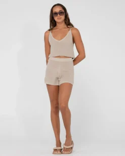 Pantalon Corto De Punto De Talle Alto Ophelia><noscript><img width=