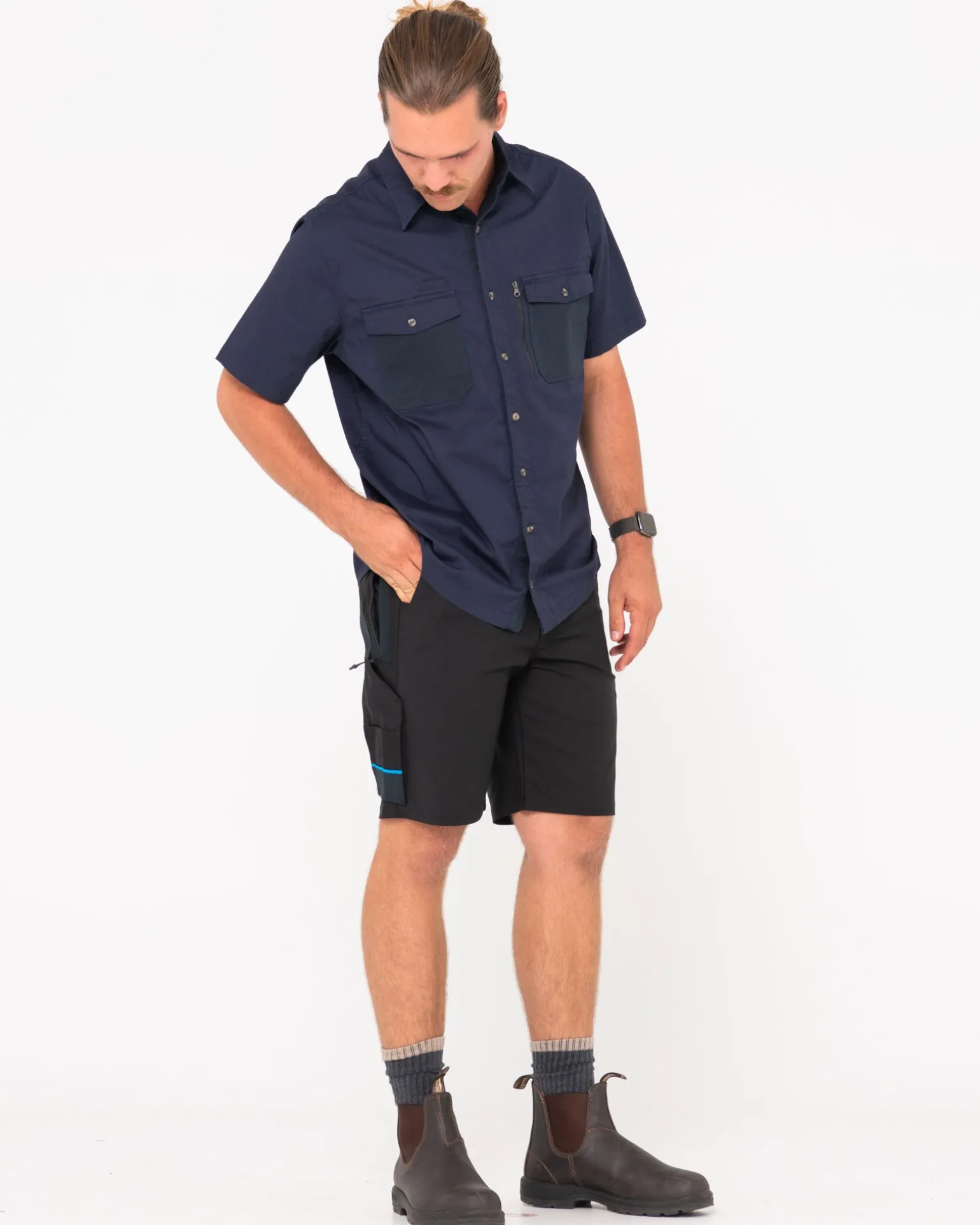 Pantalon Corto Elastico Con 9 Bolsillos Tr400>Rusty Fashion