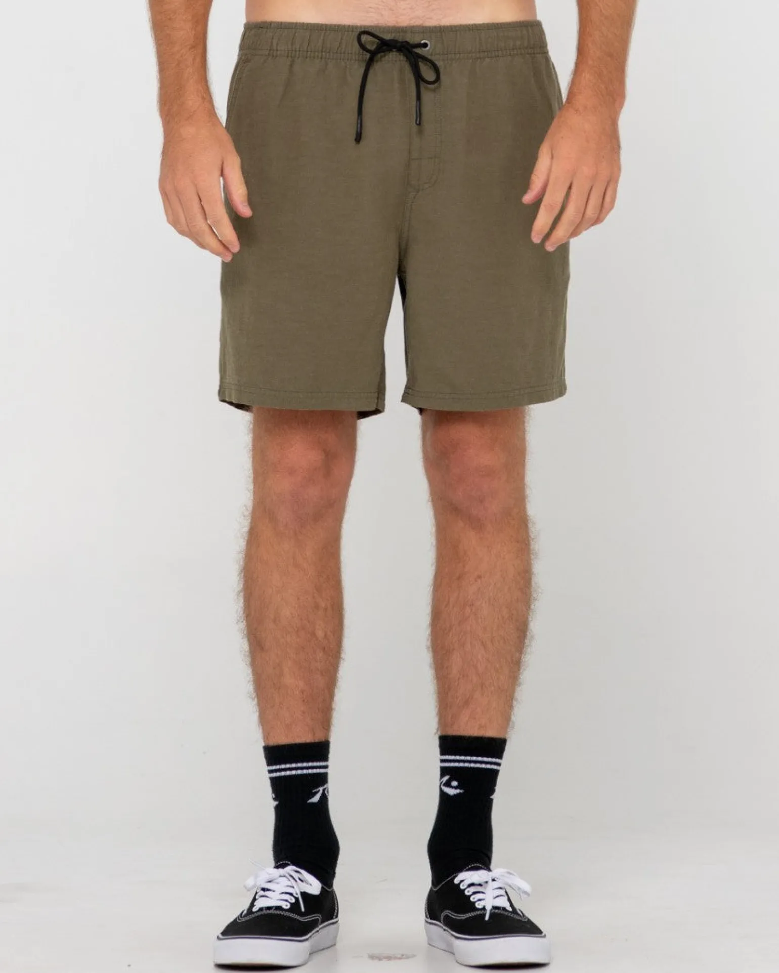 Pantalon Corto Elastico De Lino Overtone>Rusty Best Sale