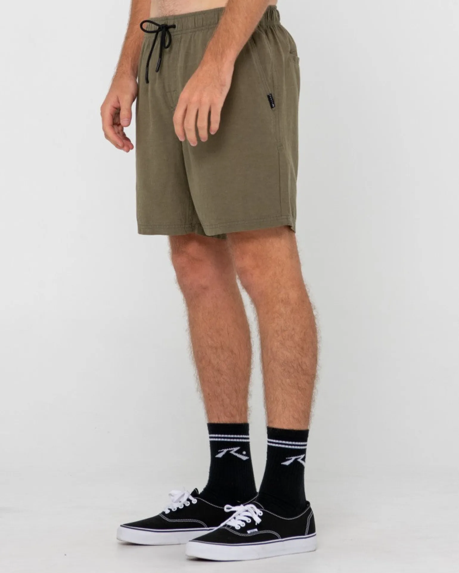 Pantalon Corto Elastico De Lino Overtone>Rusty Best Sale