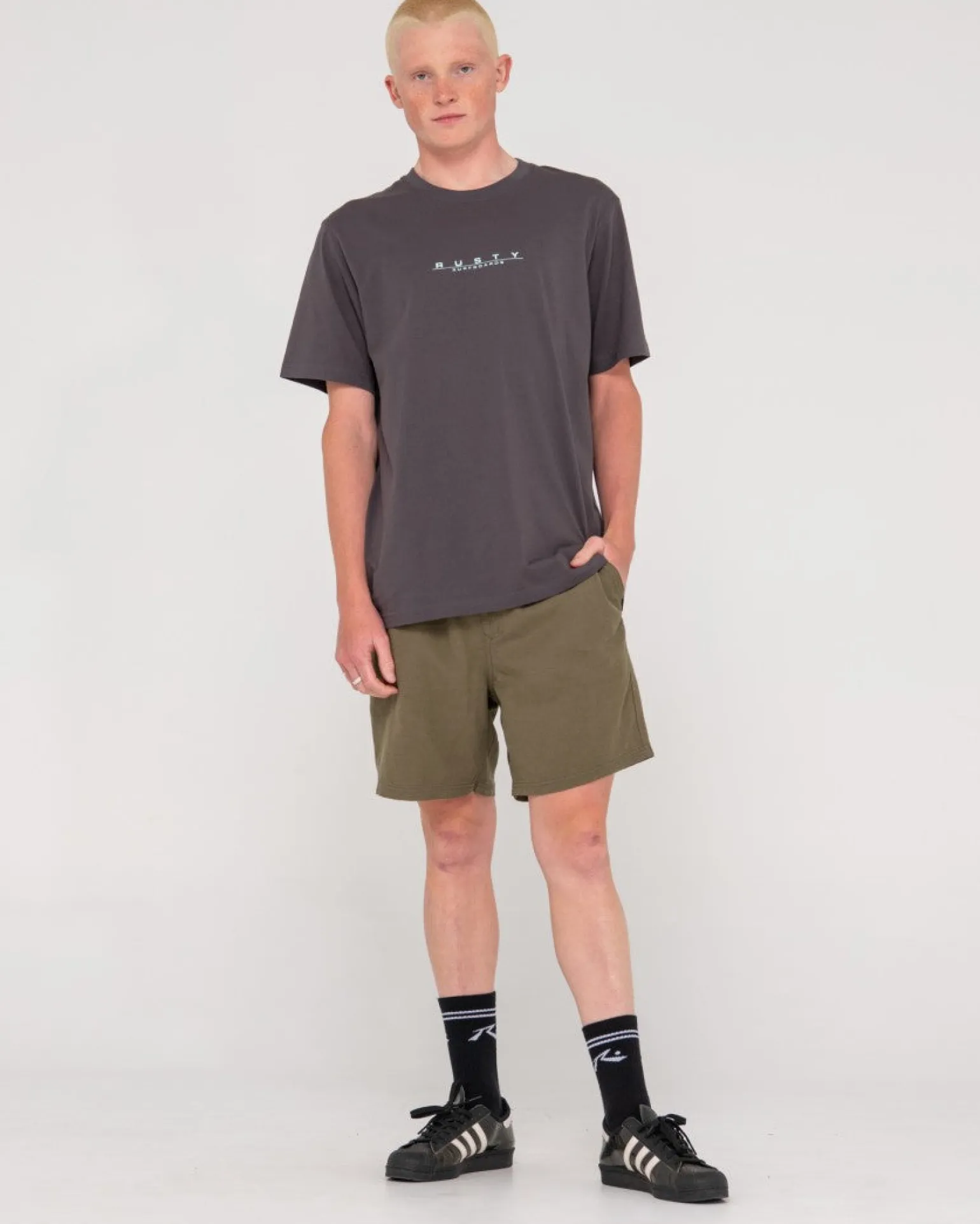Pantalon Corto Elastico De Lino Overtone>Rusty Best Sale