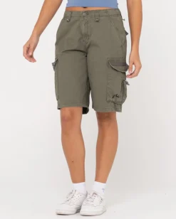 Pantalon Corto Tipo Cargo De Corte Holgado Y Talle Bajo Para Nina Tank Girl><noscript><img width=