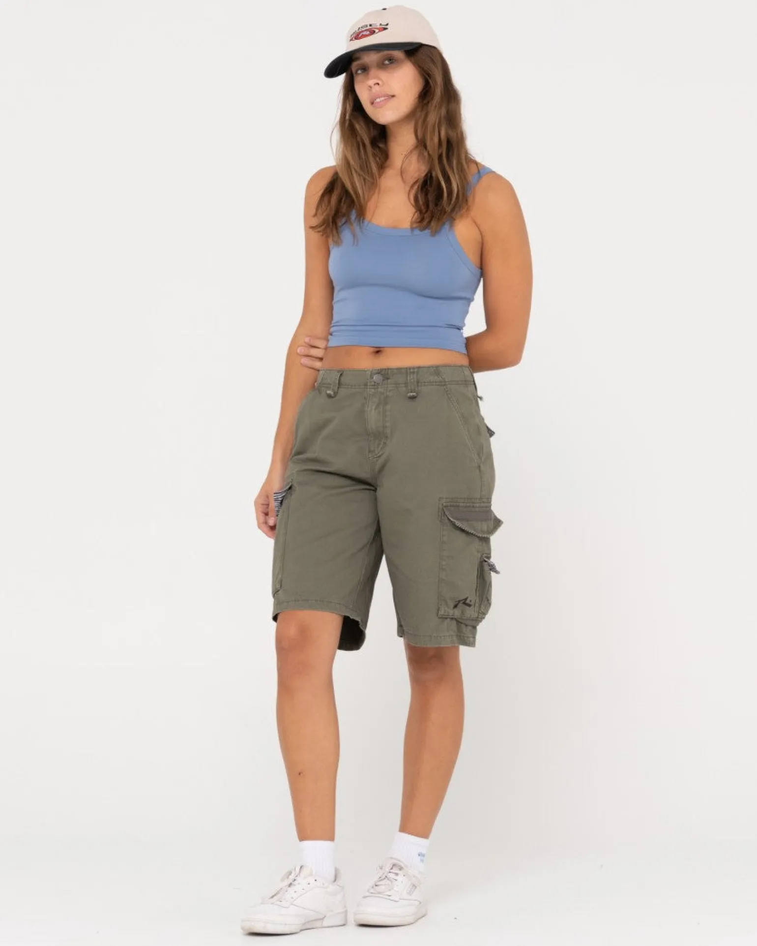 Pantalon Corto Tipo Cargo De Corte Holgado Y Talle Bajo Para Nina Tank Girl>Rusty Outlet