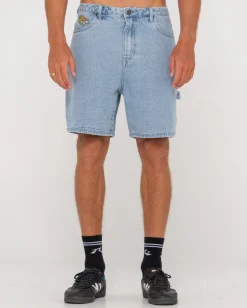 Pantalon Corto Tipo Walkshort De Mezclilla Estilo Peto>Rusty Fashion