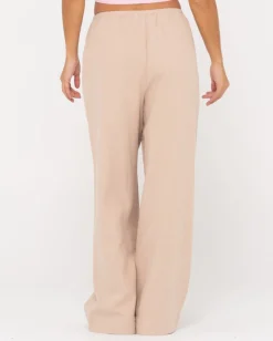 Pantalon De Lino De Corte Relajado Y Talle Alto Carolina>Rusty Hot