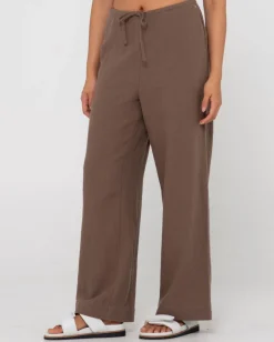 Pantalon De Lino De Corte Relajado Y Talle Alto Carolina><noscript><img width=