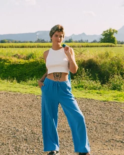 Pantalon De Lino De Corte Relajado Y Talle Alto Carolina>Rusty Online