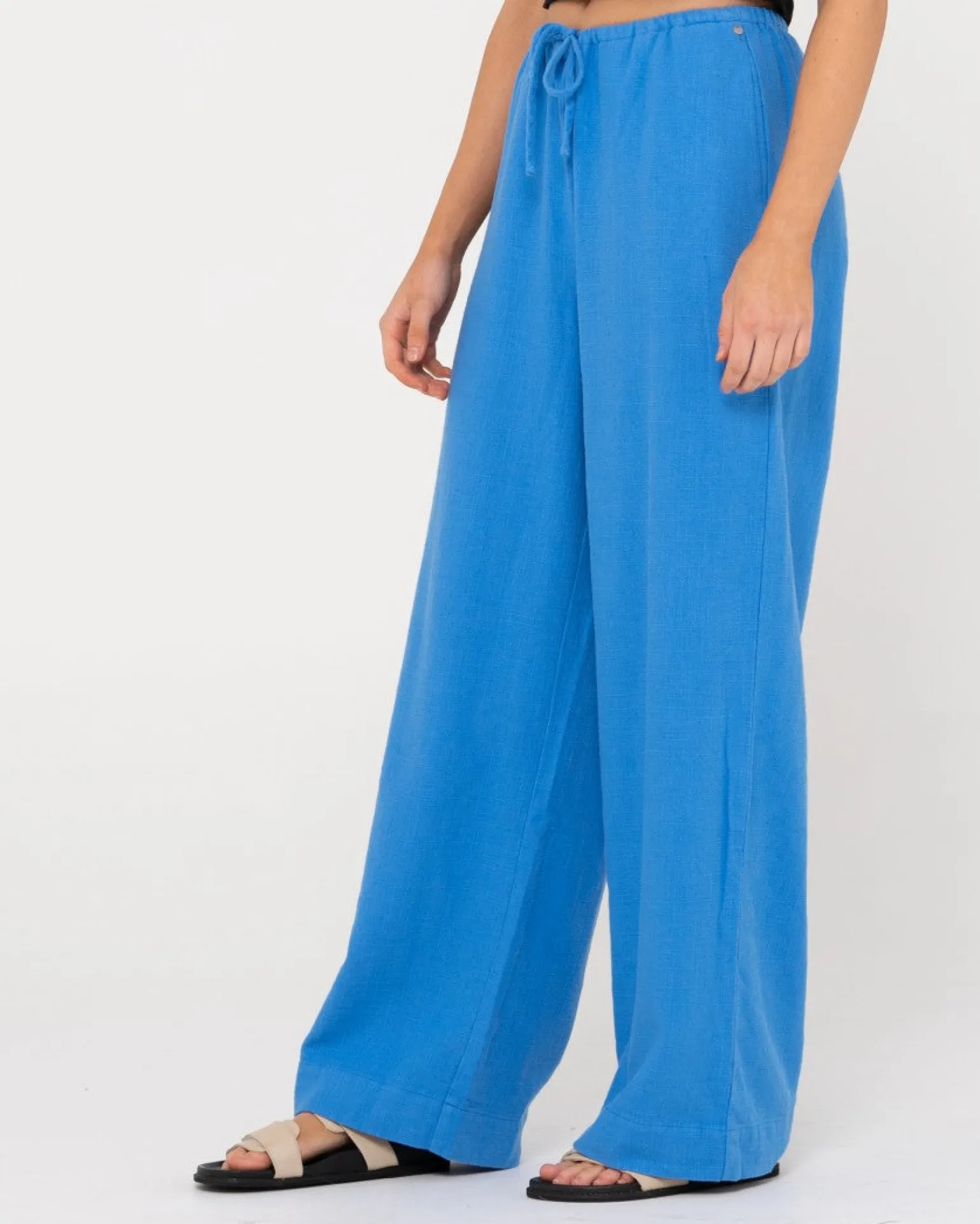 Pantalon De Lino De Corte Relajado Y Talle Alto Carolina>Rusty Online