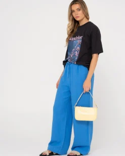 Pantalon De Lino De Corte Relajado Y Talle Alto Carolina><noscript><img width=