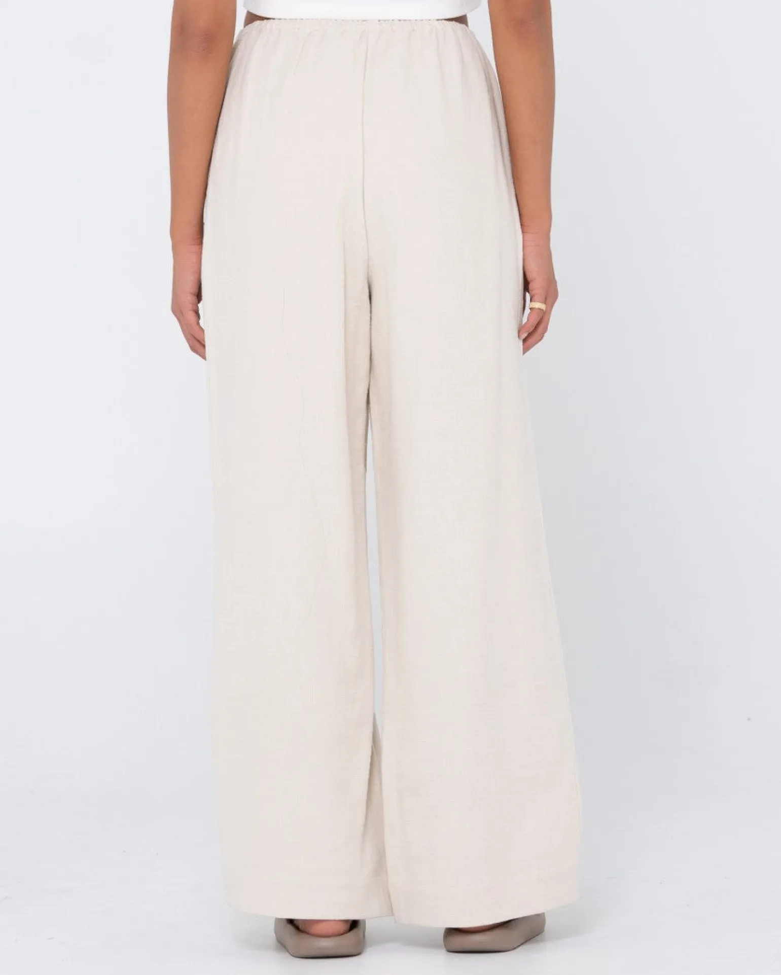 Pantalon De Lino De Corte Relajado Y Talle Alto Carolina>Rusty Fashion