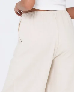 Pantalon De Lino De Corte Relajado Y Talle Alto Carolina><noscript><img width=