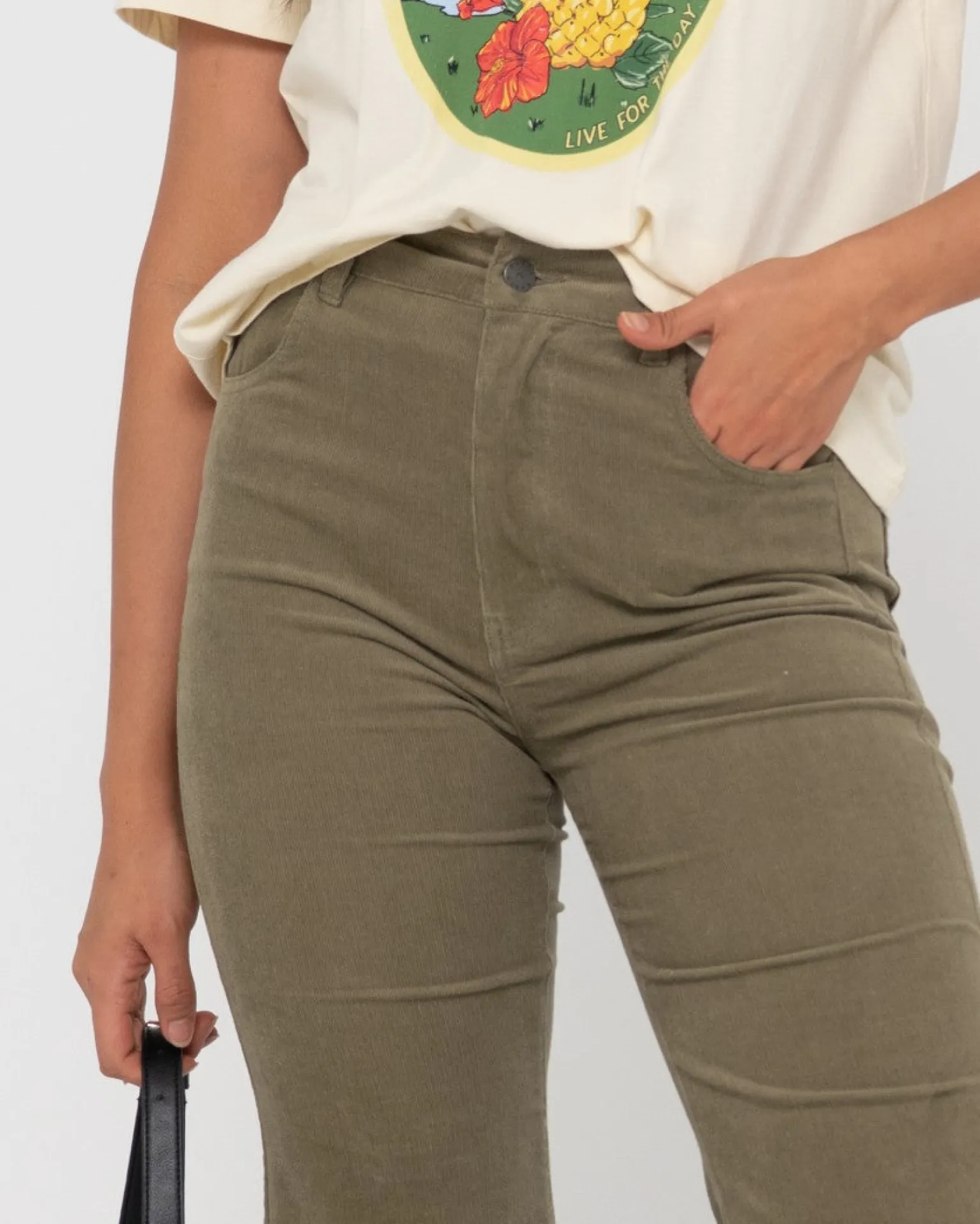 Pantalon De Pana Acampanado De Talle Alto>Rusty Hot