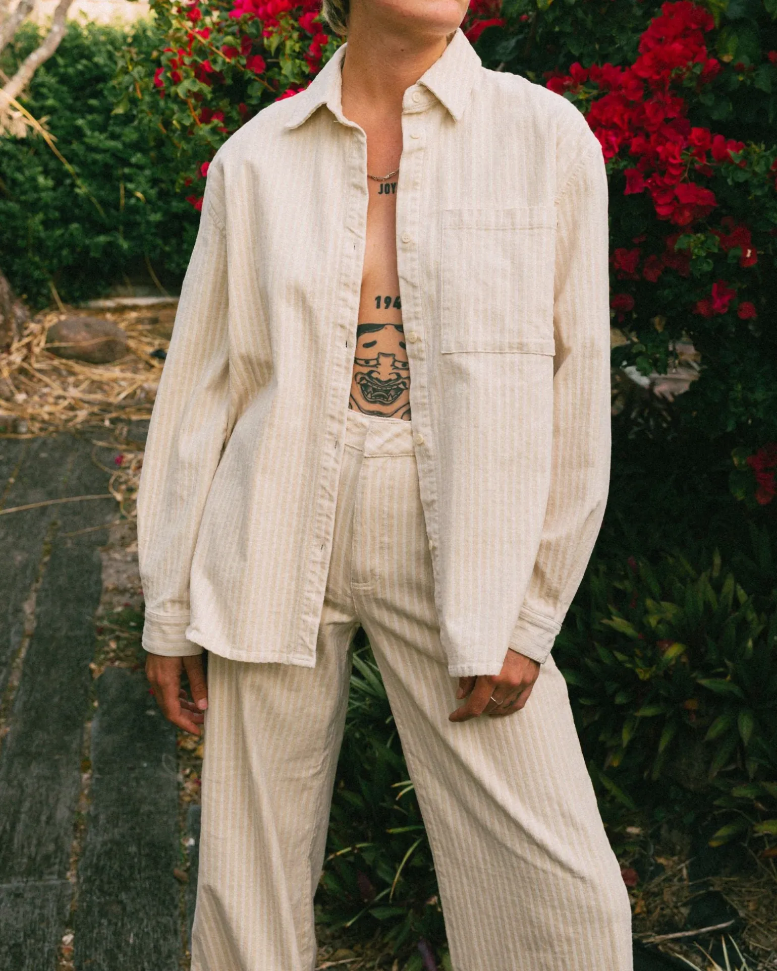 Pantalon De Pana Con Pernera Ancha Y Talle Alto Amanda>Rusty Online