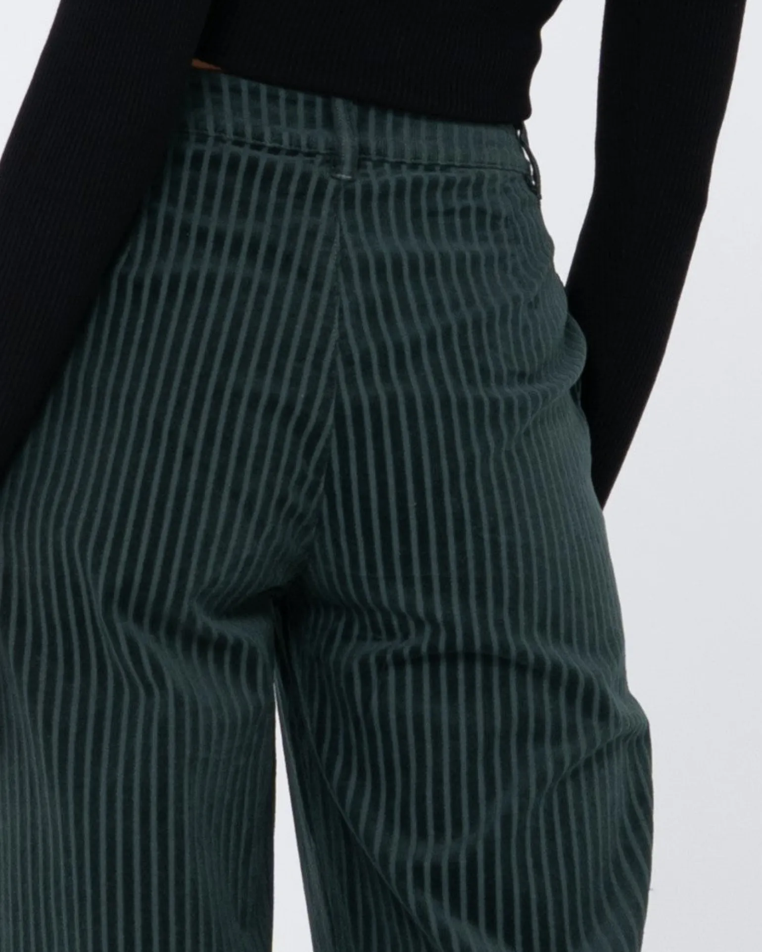 Pantalon De Pana Con Pernera Ancha Y Talle Alto Amanda>Rusty Best Sale
