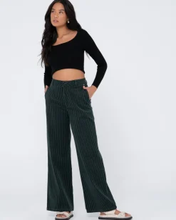 Pantalon De Pana Con Pernera Ancha Y Talle Alto Amanda><noscript><img width=