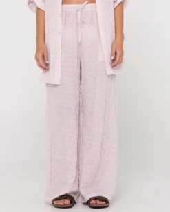 Pantalon De Playa De Corte Relajado Y Talle Alto Siena>Rusty New