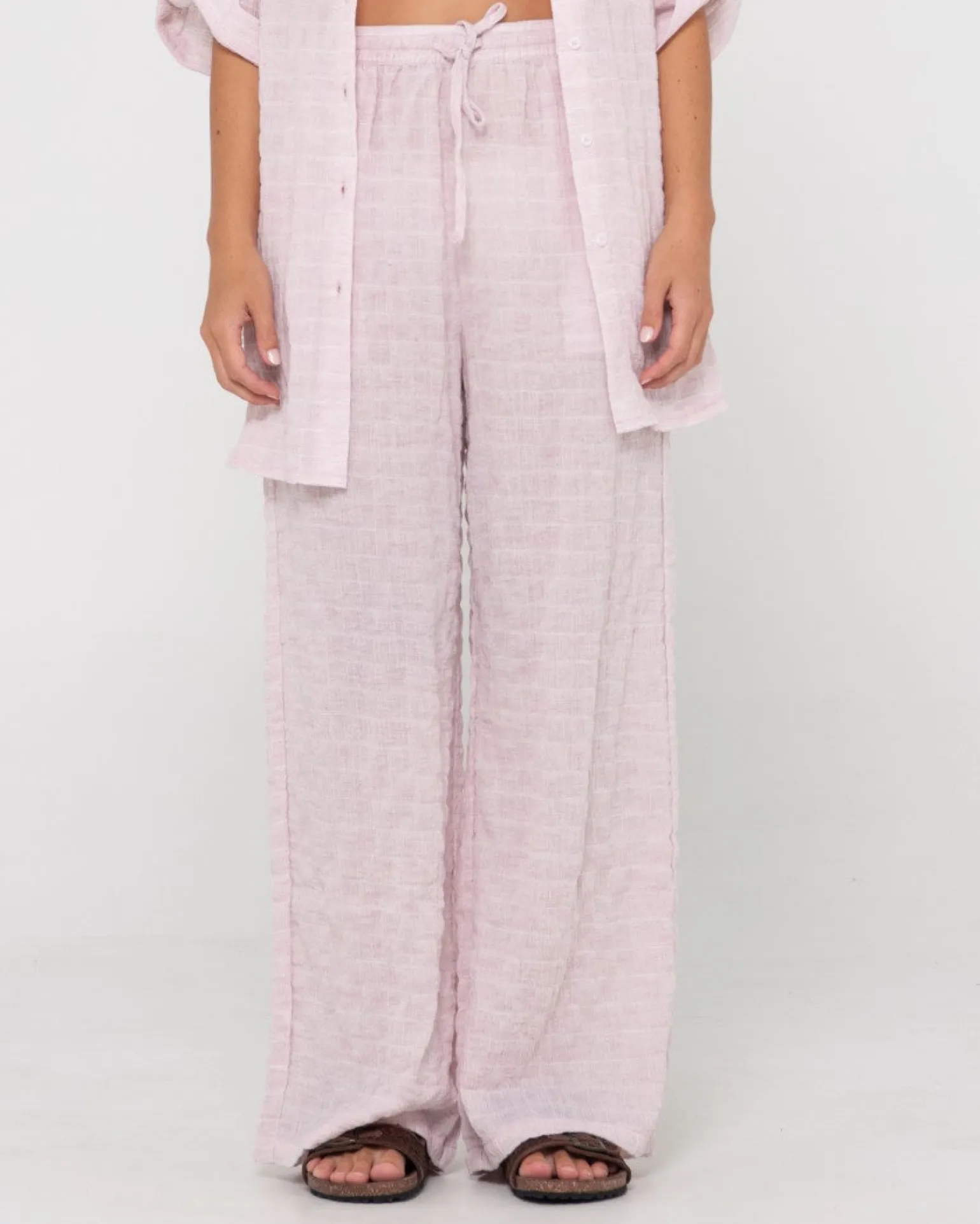 Pantalon De Playa De Corte Relajado Y Talle Alto Siena>Rusty New