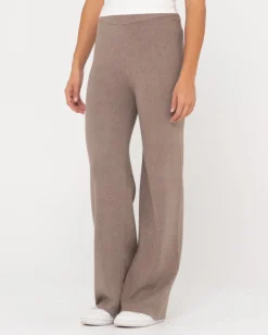Pantalon De Punto Con Pernera Ancha Y Talle Alto Amelia><noscript><img width=