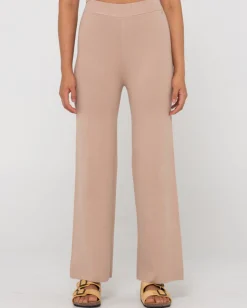 Pantalon De Punto Con Pernera Ancha Y Talle Alto Amelia>Rusty Hot
