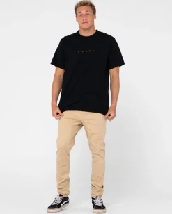 Pantalon Elastico De Corte Slim Con Gancho><noscript><img width=