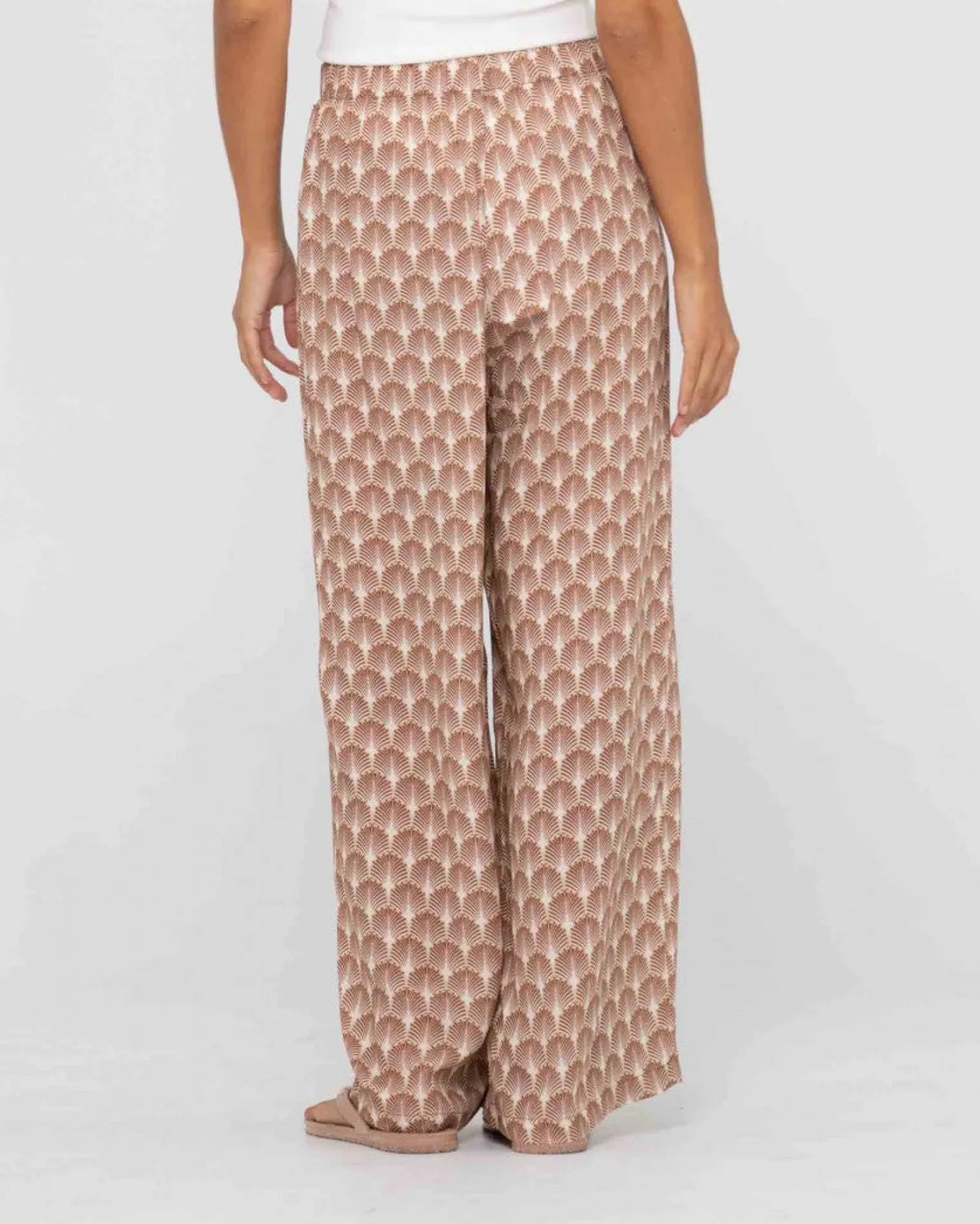 Pantalones Panama Estampados De Talle Alto>Rusty Sale