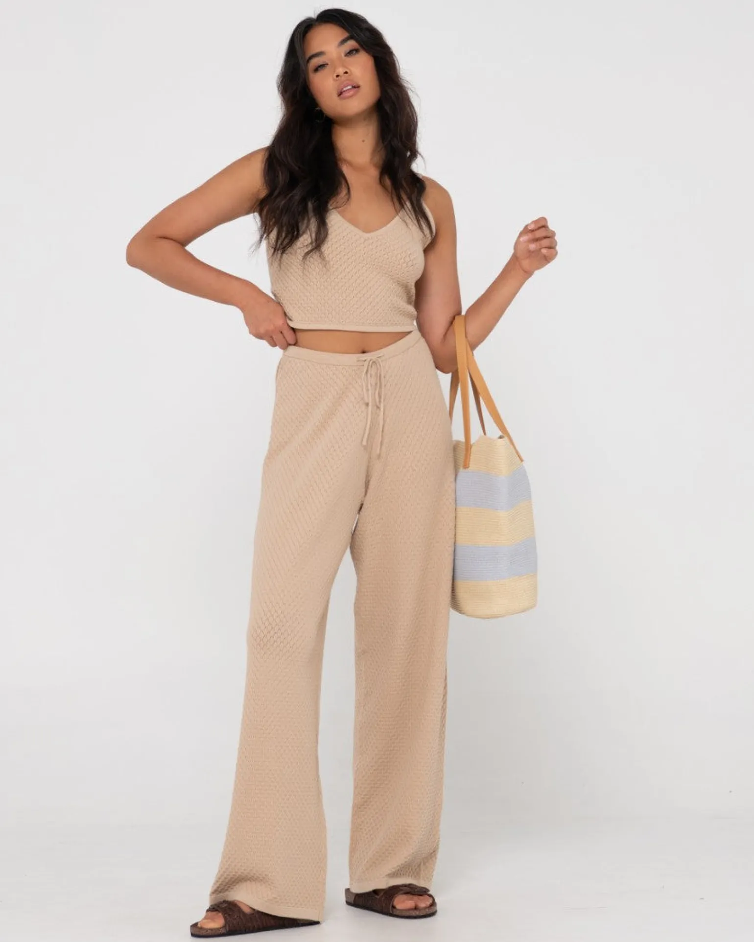 Pantalon Florence De Talle Alto Y Corte Relajado>Rusty Clearance