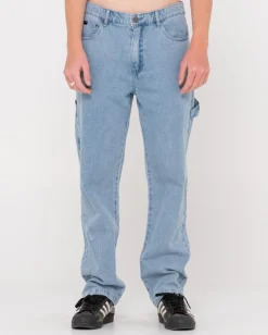 Pantalon Vaquero De Corte Recto Con Peto>Rusty Sale