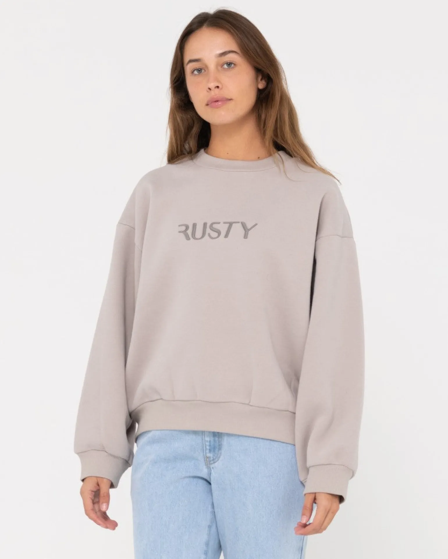Polar De Cuello Redondo Extragrande Con Firma>Rusty Store